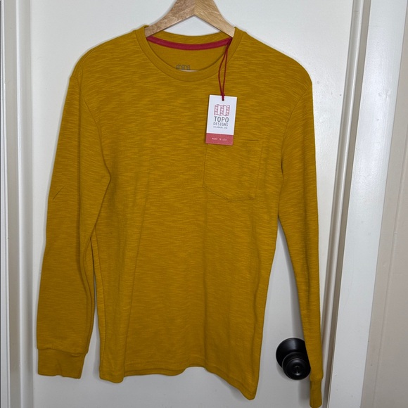 TOPO NWT Heavyweight Long sleeve Pocket Tee. XS/S - Picture 1 of 7